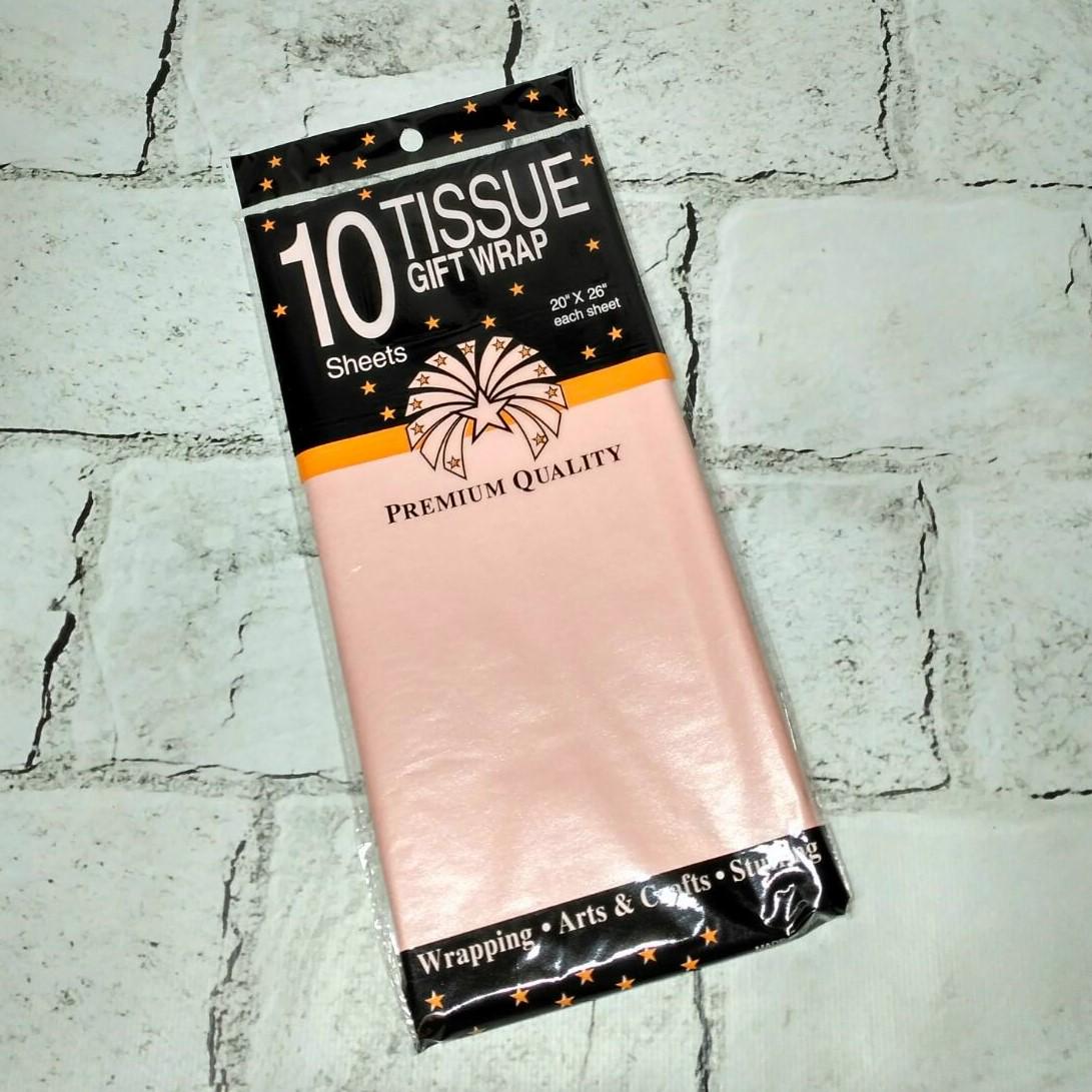 Бумага тканевая 65х50 см 10 листов перламутр Светло-розовый (1151-5)