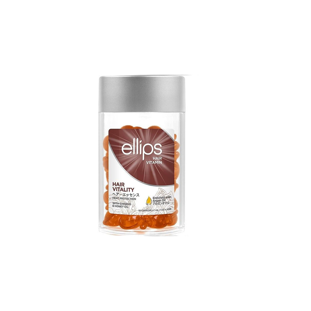 Ампулы для волос Ellips Hair Vitamin здоровье волос с женьшенем и медом 50 шт. (ELL0001-50)