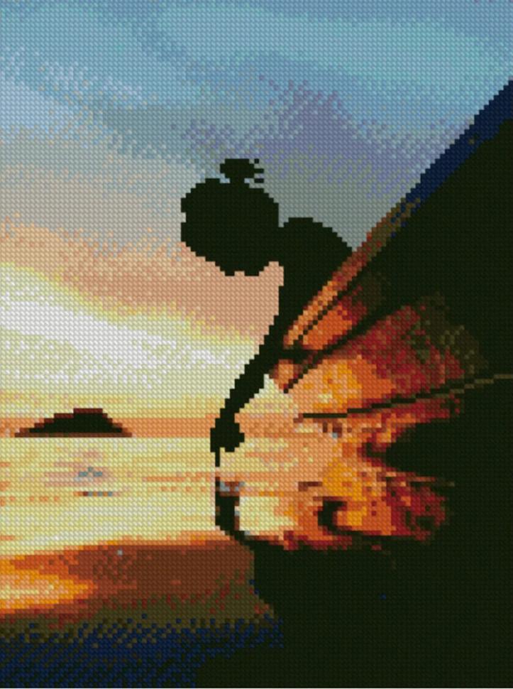 Алмазная мозаика Strateg Прикоснуться к океану  30х40 см (HX169)