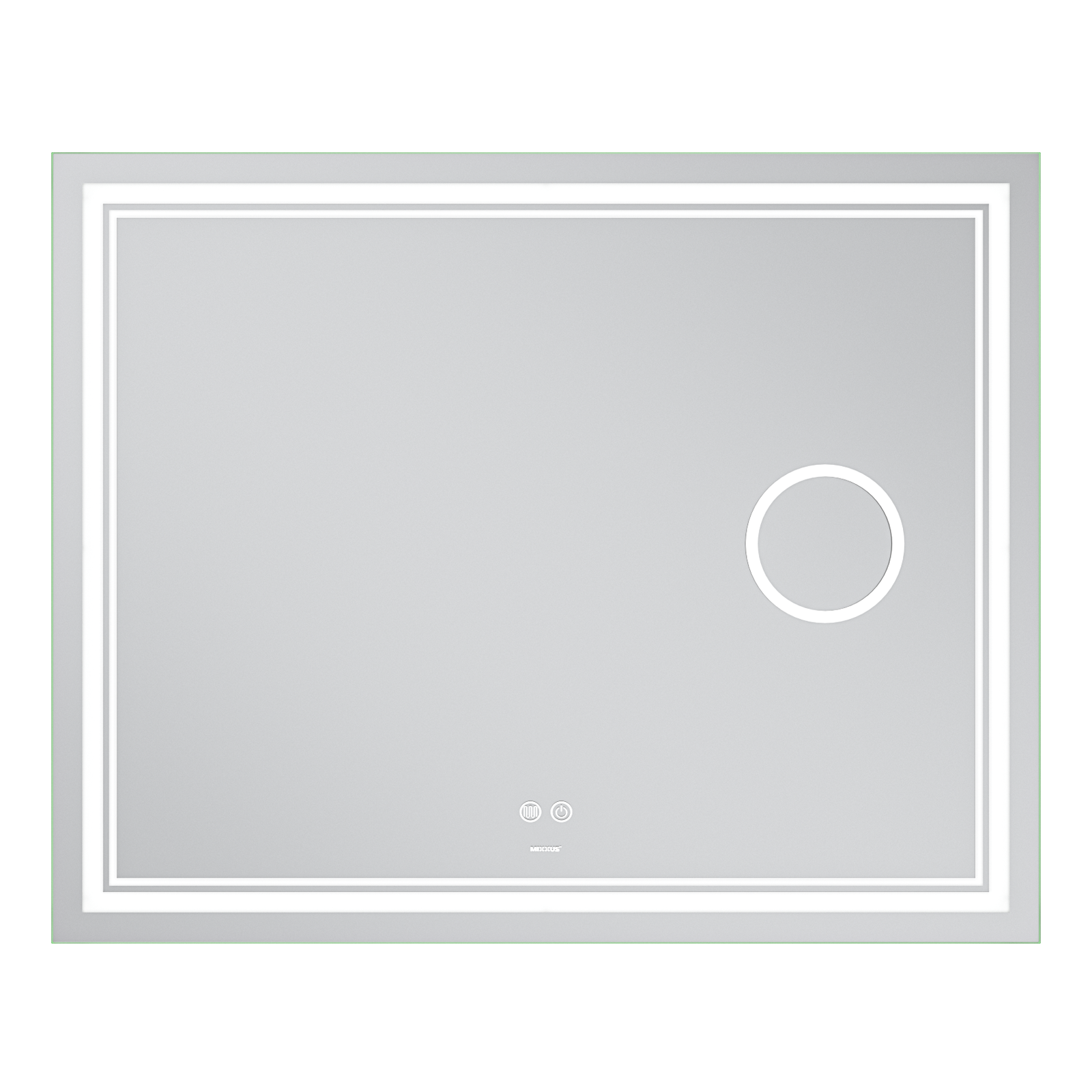 Зеркало для ванной комнаты MIXXUS Premium QUADRO MR20 LED Touch/Anti-fog/димер/линза 100x80 см (MP6623)