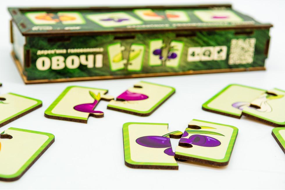 Сортер-пазл дерев'яний дитячий розвиваючий PuzzleOK Овочі 40 деталей - фото 9 Сортер-пазл дерев'яний дитячий розвиваючий PuzzleOK Овочі 40 деталей - фото 9