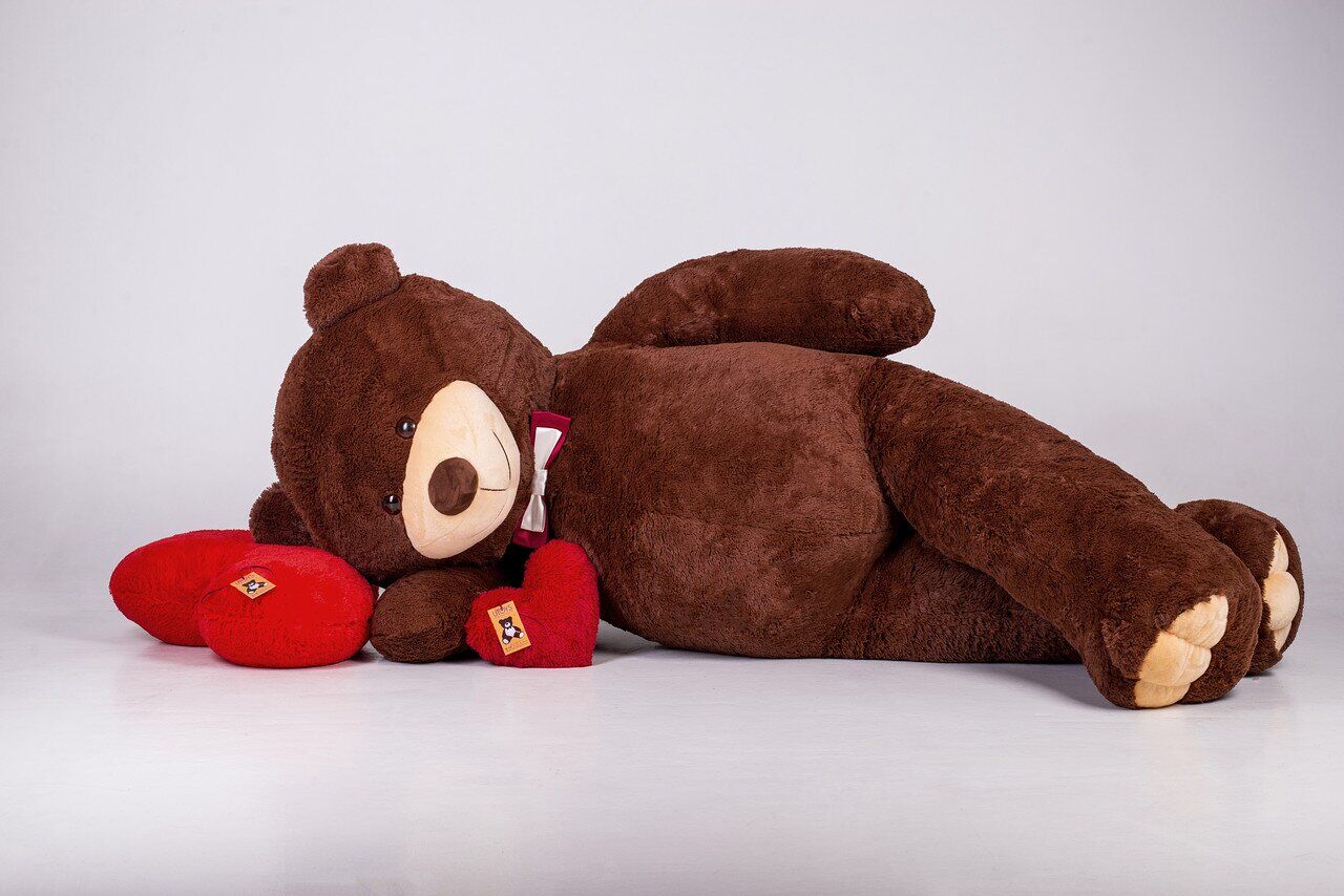 Ведмедик м'який Yarokuz величезний з серцем Вільям 250 см Шоколадний - фото 3 Ведмедик м'який Yarokuz величезний з серцем Вільям 250 см Шоколадний - фото 3