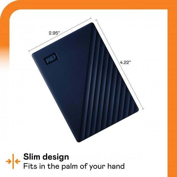 Жорсткий диск зовнішній WD My Passport 5 Tb Blue (WDBA2F0050BBL-WESN) - фото 3 Жорсткий диск зовнішній WD My Passport 5 Tb Blue (WDBA2F0050BBL-WESN) - фото 3