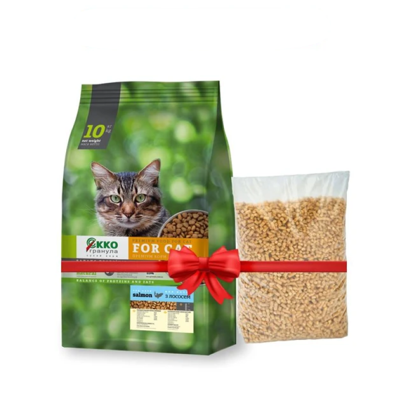 Корм преміум Екко-гранула для котів з лососем 10 кг + подарунок 3 кг (20990349) - фото 2