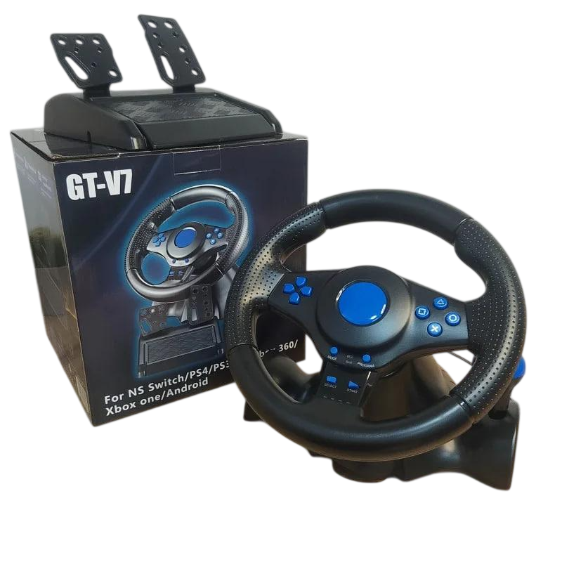 Руль игровой 4в1 с педалями и коробкой передач (2860126372)