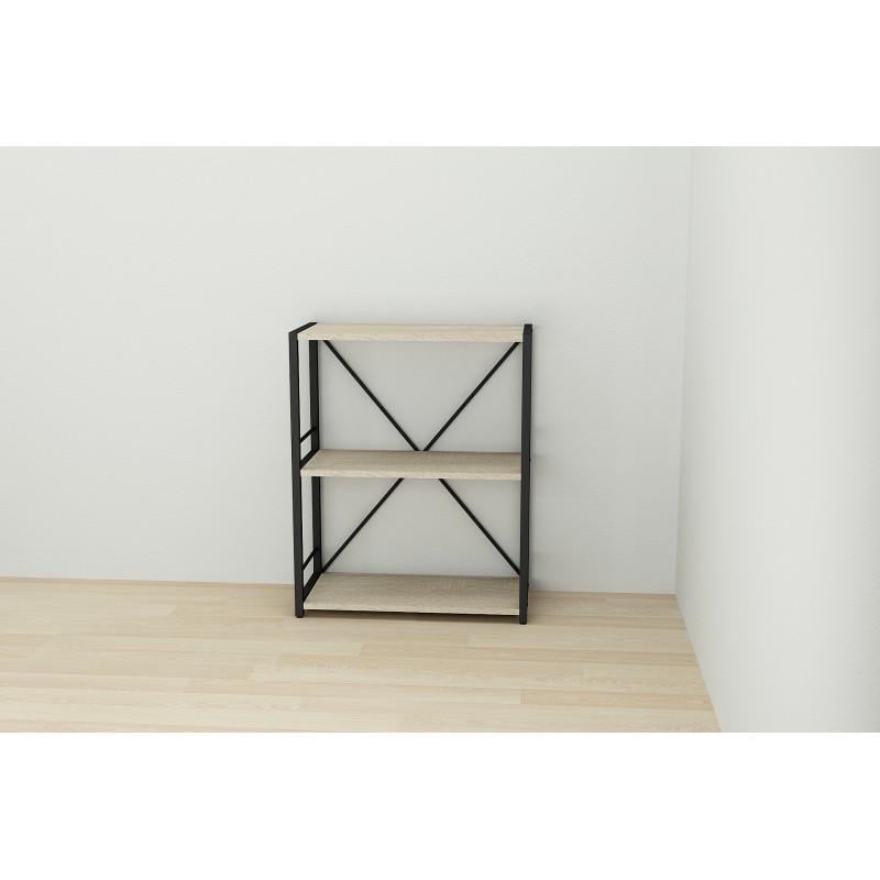 Етажерка Ferrum-decor Konekt 3/60 метал/ДСП Чорний/Дуб сонома (FRD-104257) - фото 1 Етажерка Ferrum-decor Konekt 3/60 метал/ДСП Чорний/Дуб сонома (FRD-104257) - фото 1