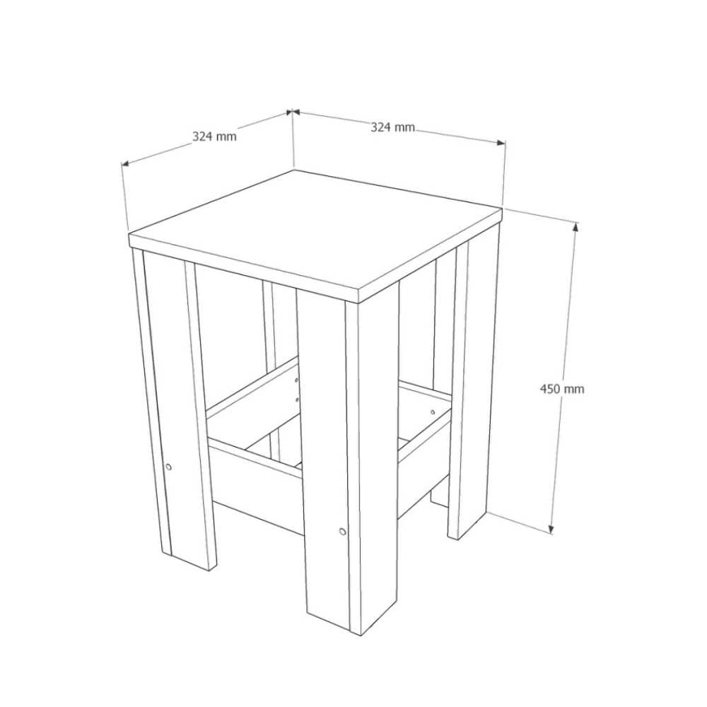 Табурет Эверест Т-1 2 шт. Графитовый/Дуб крафт белый (DTM-071145) - фото 2 Табурет Эверест Т-1 2 шт. Графитовый/Дуб крафт белый (DTM-071145) - фото 2
