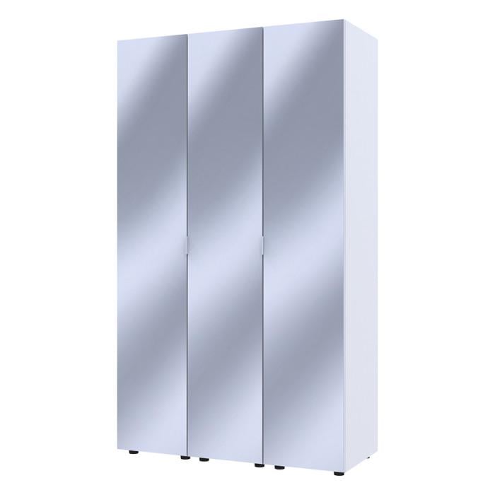 Шкаф-пенал для одежды Doros Гелар-3 3 Зеркала 117х49,5х203,4 см Белый (DRS-011124) - фото 3 Шкаф-пенал для одежды Doros Гелар-3 3 Зеркала 117х49,5х203,4 см Белый (DRS-011124) - фото 3