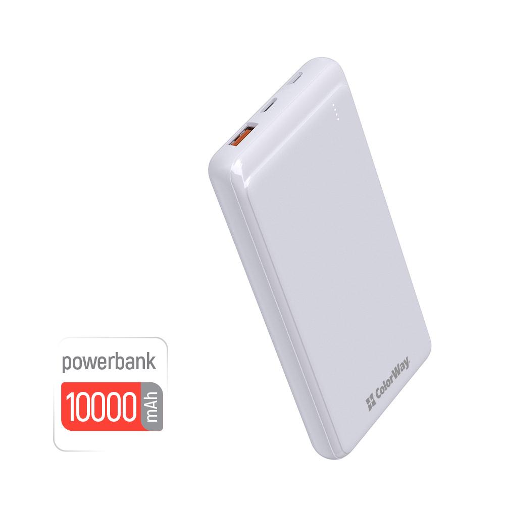 Повербанк ColorWay Slim 18W 10000 mAh White (CW-PB100LPG3WT-PD) - фото 3