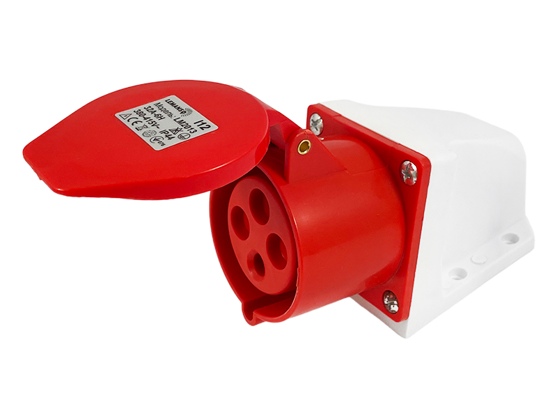 Розетка силовая стационарная Lemanso LM2013 LEE-113 3п+н 32A 380-415 V IP44 Красный (7454)