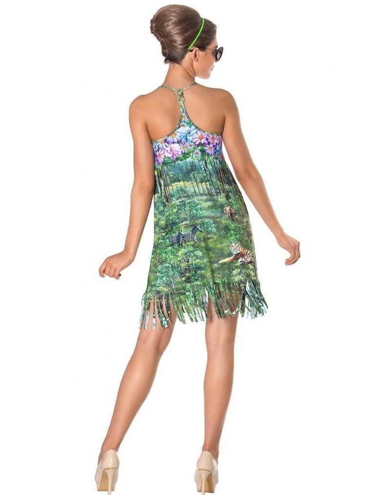 Туника-платье пляжное Charmante WQ 191707 с принтом XS/S Зеленый (29-10) - фото 2