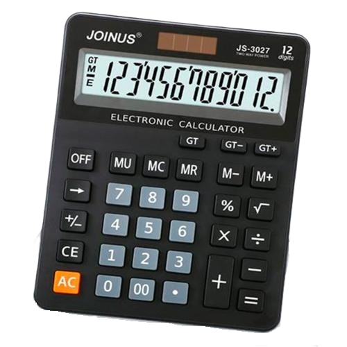 Калькулятор настільний Joinus JS-3027 офісний 12 розрядний Black (b01ceb74) - фото 1