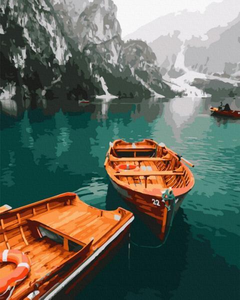 Картина по номерам Brushme Лодки на высокогорном озере 40х50 см в термопакете (GX41146) Картина по номерам Brushme Лодки на высокогорном озере 40х50 см в термопакете (GX41146)
