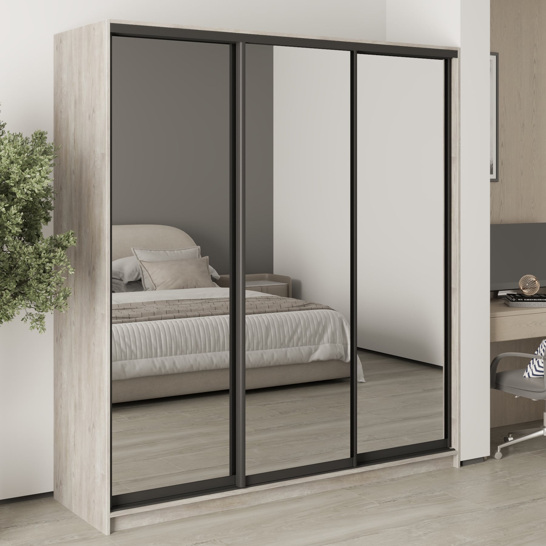 Шкаф-купе трехдверный Mebel Star Стандарт BG MBS-8497 190х45х210 см Аляска серый (1007908) Шкаф-купе трехдверный Mebel Star Стандарт BG MBS-8497 190х45х210 см Аляска серый (1007908)
