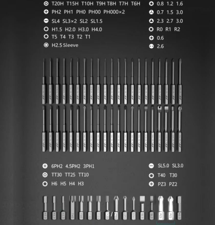 Набір викруток Qingyun Series Screwdriver Set GNT-72 pcs Grey - фото 5