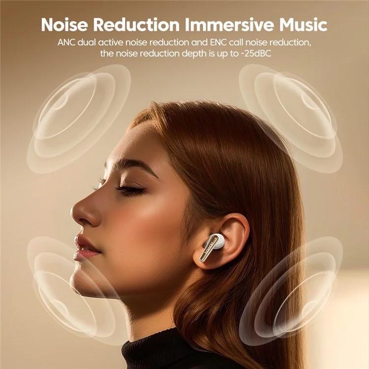 Наушники беспроводные Toocki Bluetooth с функцией шумоподавления Белый (TQ-EJ22) - фото 4 Наушники беспроводные Toocki Bluetooth с функцией шумоподавления Белый (TQ-EJ22) - фото 4