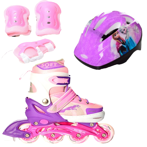 Ролики детские набор Jaguar Combo Disney  защита и шлем р. 39-42 Frozen (2T3007E)