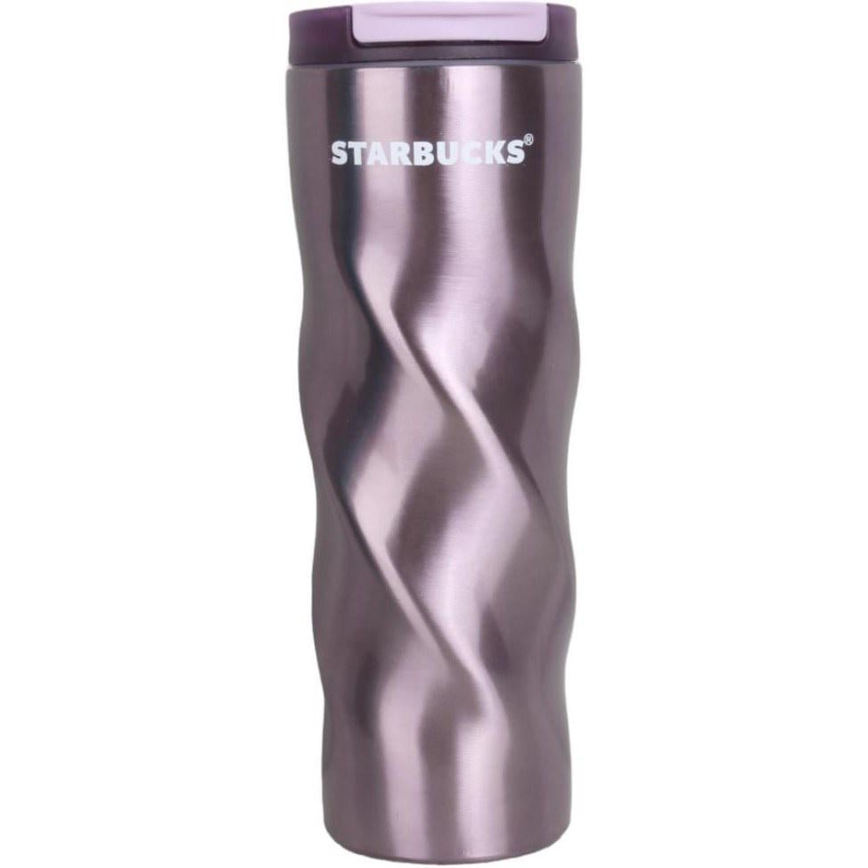 Термос Kayfovo с надписью Starbucks из нержавеющей стали с крышкой 473 мл Purple (29286)
