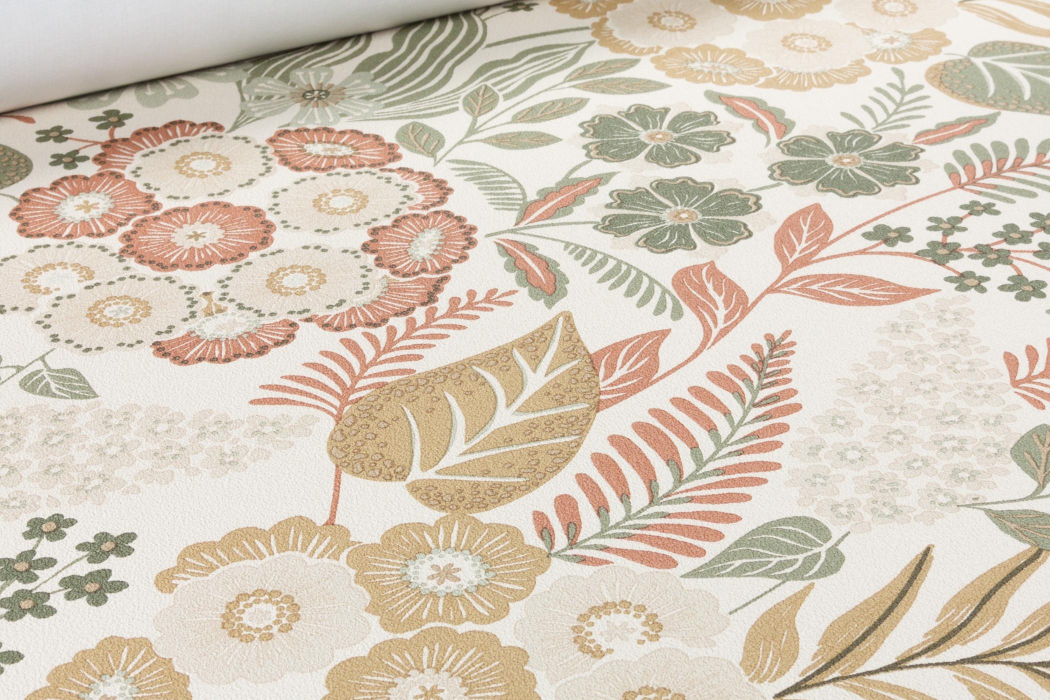 Обои флизелиновые GrandecoLife Karuna A76602 Декор винил горячего тиснения 0,53х10,05 м Разноцветный