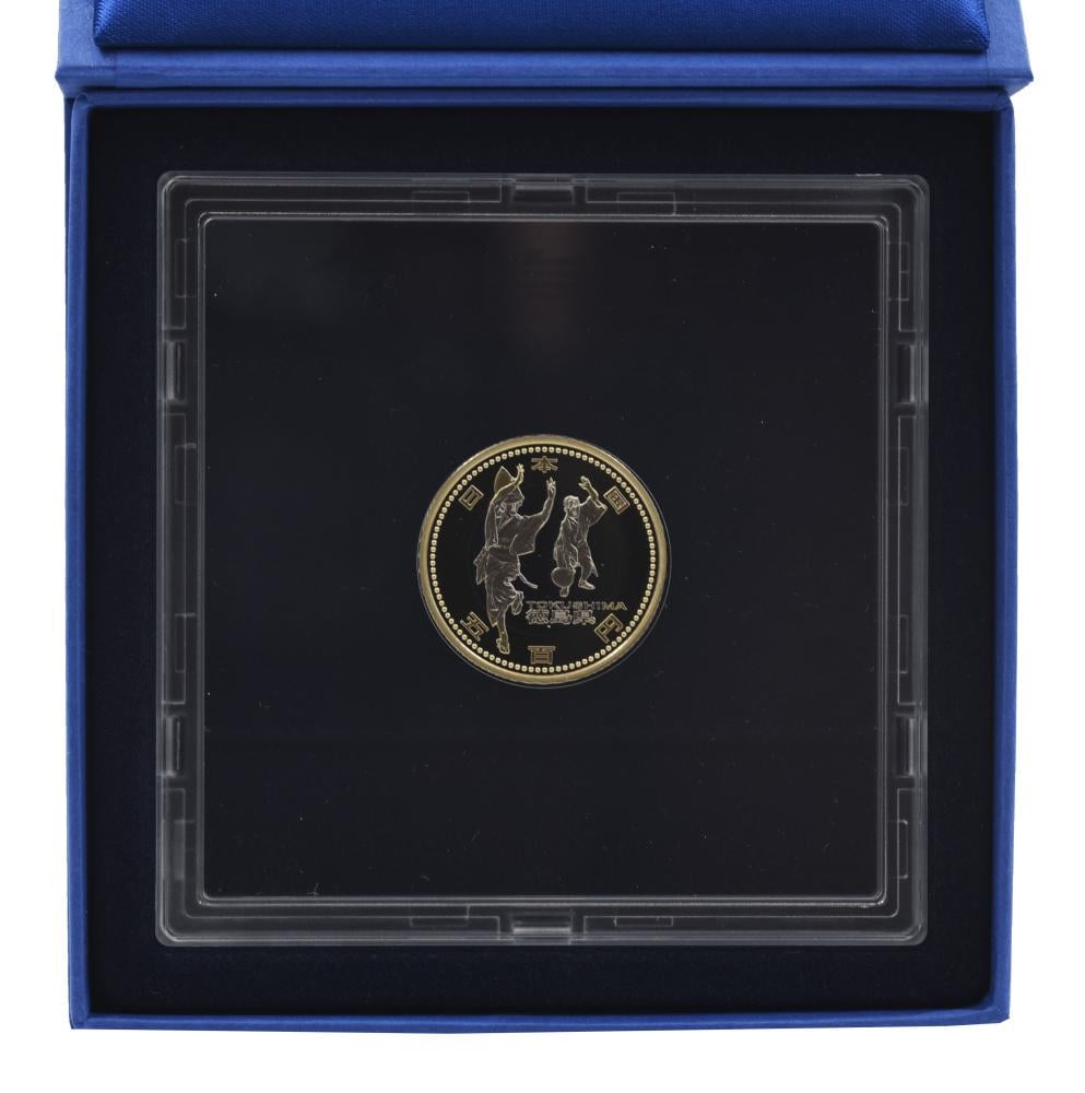 Колекційна монета Японія 500 єн 2015 біметал Proof Префектури Токусіма в сувенірній упаковці (М21367)