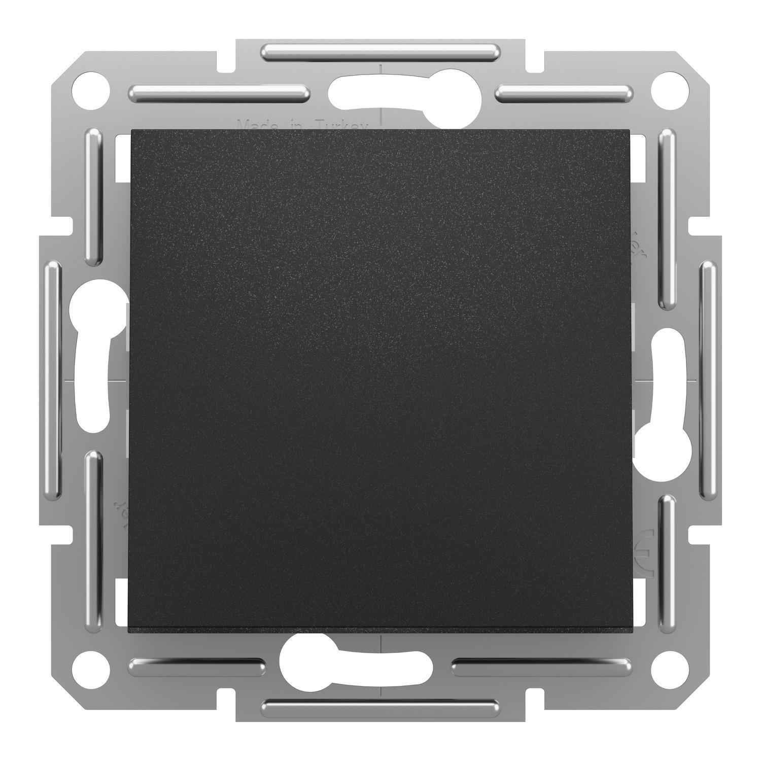 Выключатель одноклавишный Schneider Electric Asfora Антрацит (27549059)