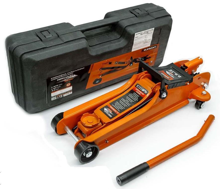 Домкрат гидравлический подкатный в кейсе Hercules Elegant Maxi 2,5 т 85/370 мм (EL 350 005)