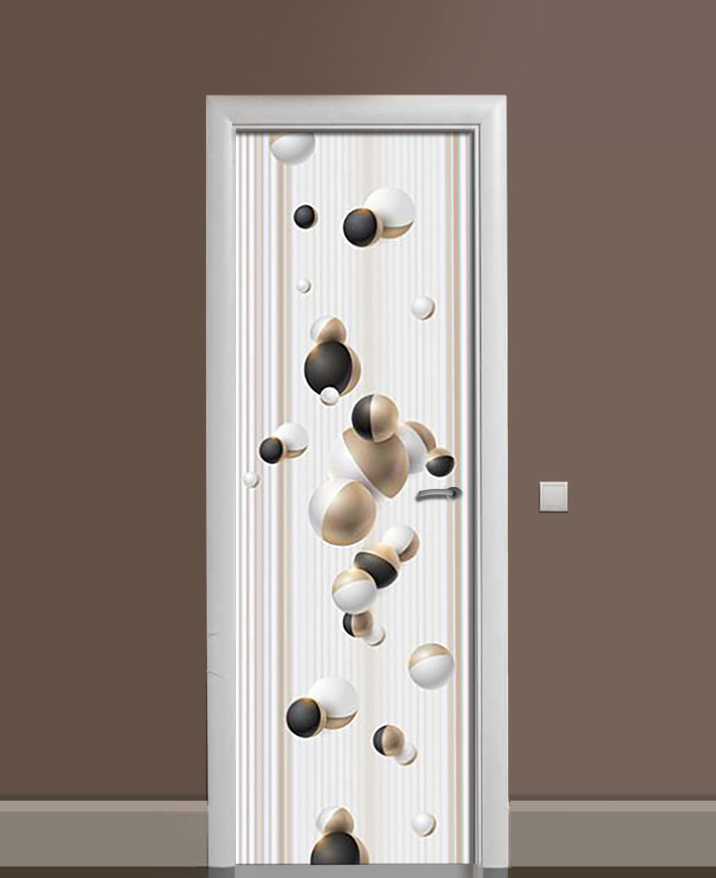 Наклейка 3D на двери Zatarga Геометрическое трио 650х2000 мм виниловая (1323457204) Наклейка 3D на двери Zatarga Геометрическое трио 650х2000 мм виниловая (1323457204)