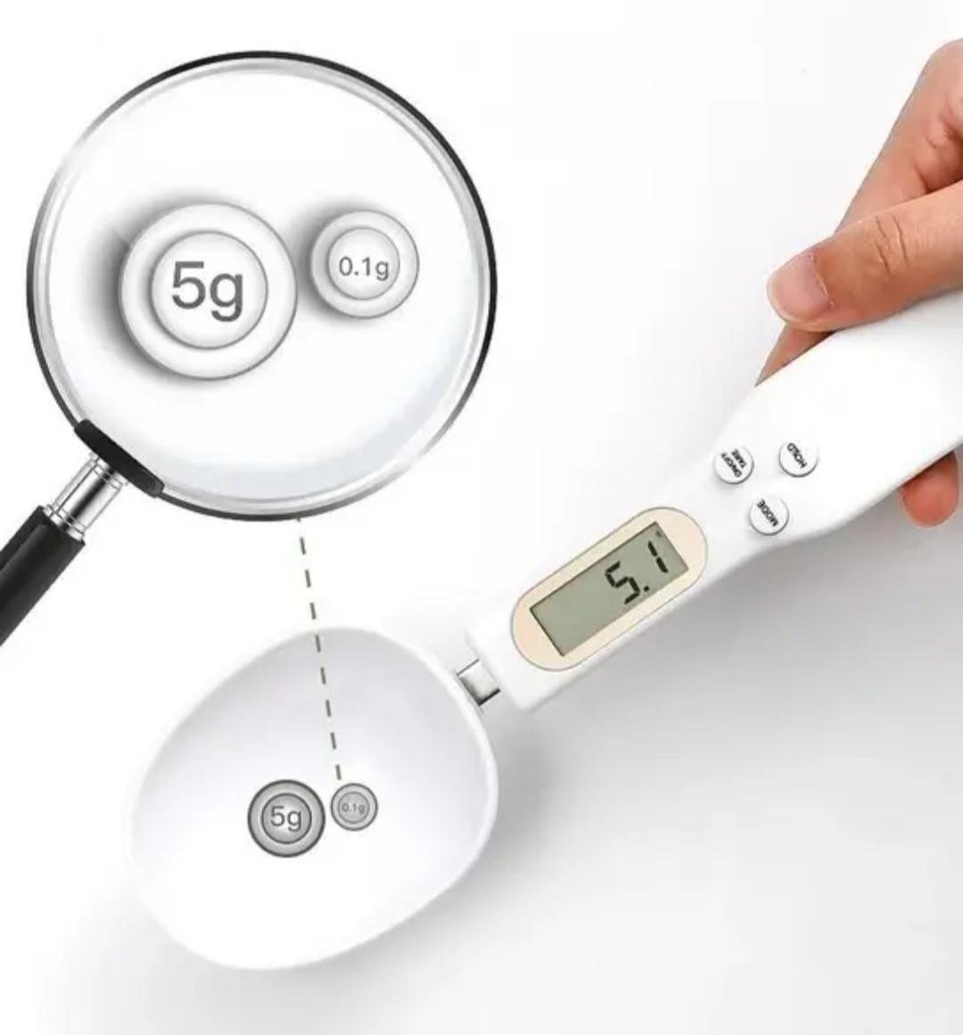 Мерная ложка-весы электронная с LCD дисплеем до 500 г White (2435740315) - фото 6 Мерная ложка-весы электронная с LCD дисплеем до 500 г White (2435740315) - фото 6