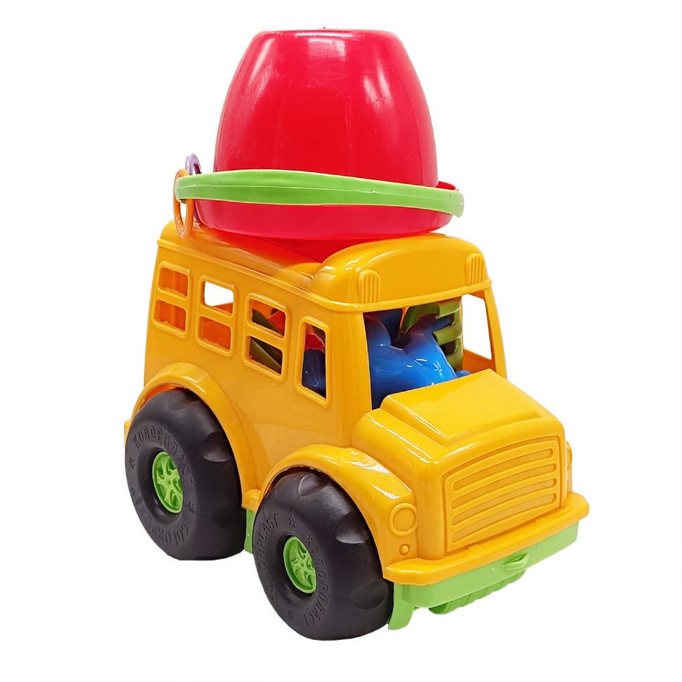 Набір для гри в пісочниці бусик Yellow (0107)