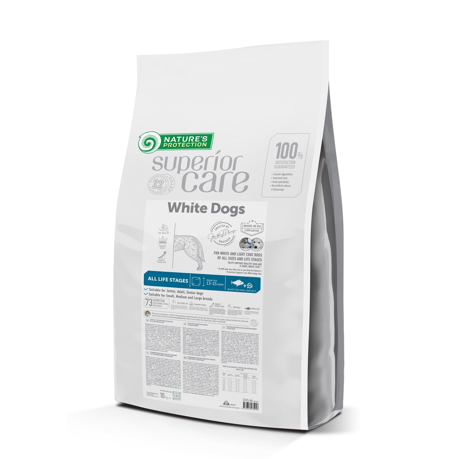 Корм сухой для собак Nature's Protection Superior Care White Dogs White Fish All Sizes and Life Stages 10 кг (24149232) Корм сухой для собак Nature's Protection Superior Care White Dogs White Fish All Sizes and Life Stages 10 кг (24149232)