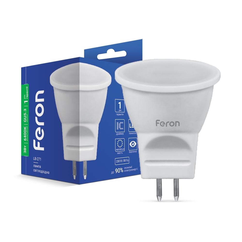 Світлодіодна лампа Feron LB-271 MR11 3 Вт G5.3 6400K (14387)