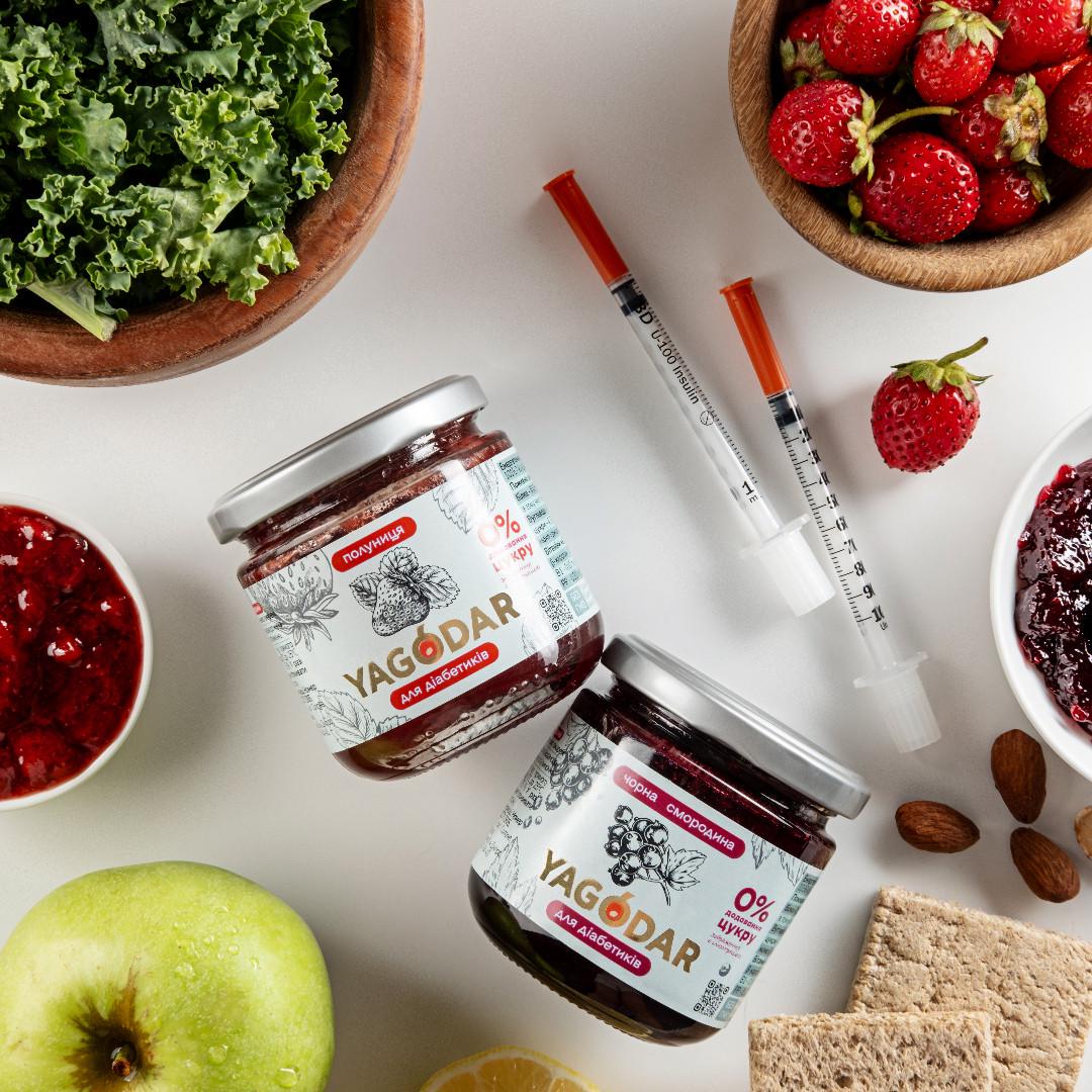 Джем для диабетиков без сахара клубника и черная смородина 2 шт. (2333380386) - фото 3 Джем для диабетиков без сахара клубника и черная смородина 2 шт. (2333380386) - фото 3