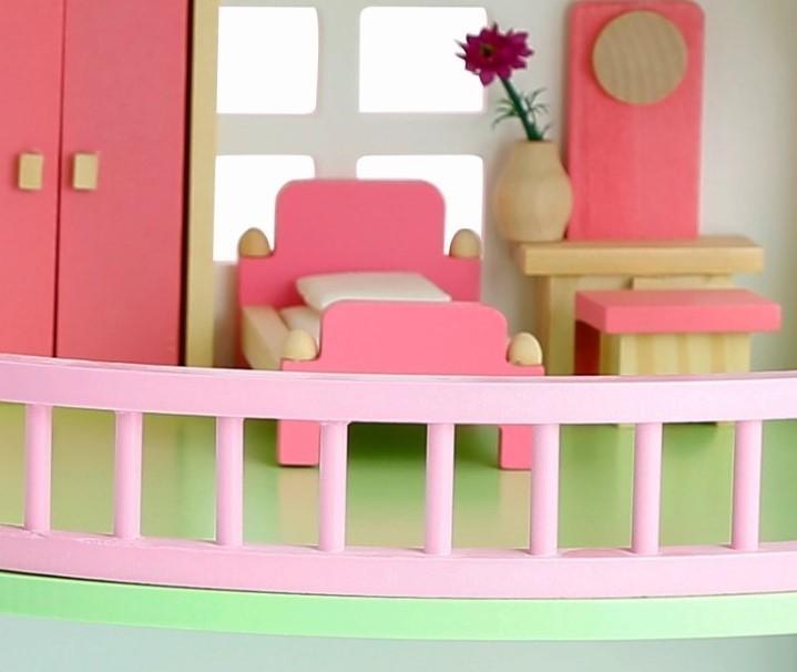 Двухэтажный деревянный кукольный домик sixiren - фото 9 Двухэтажный деревянный кукольный домик sixiren - фото 9