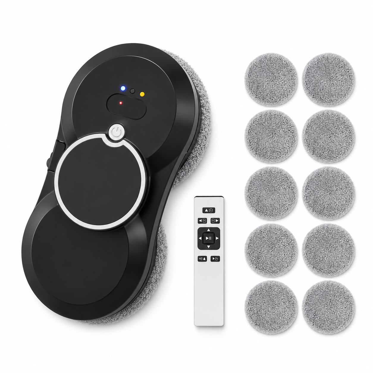 Робот-мойщик стекла вакуумный NEW Glass Cleaning Robot 80 Вт с дистанционным управлением Черный (35817834)