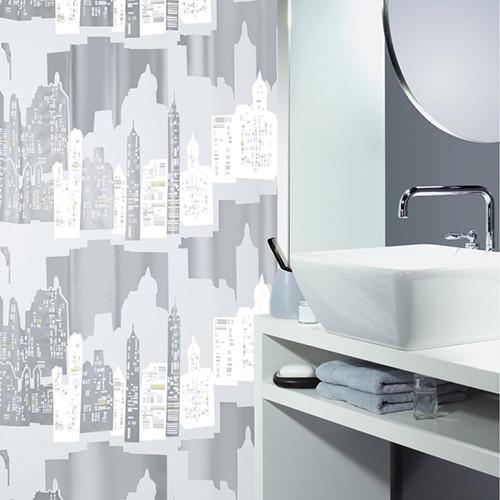 Шторка для ванной комнаты Spirella Peva Skyline 180х200 см Серебристый (10.11572)