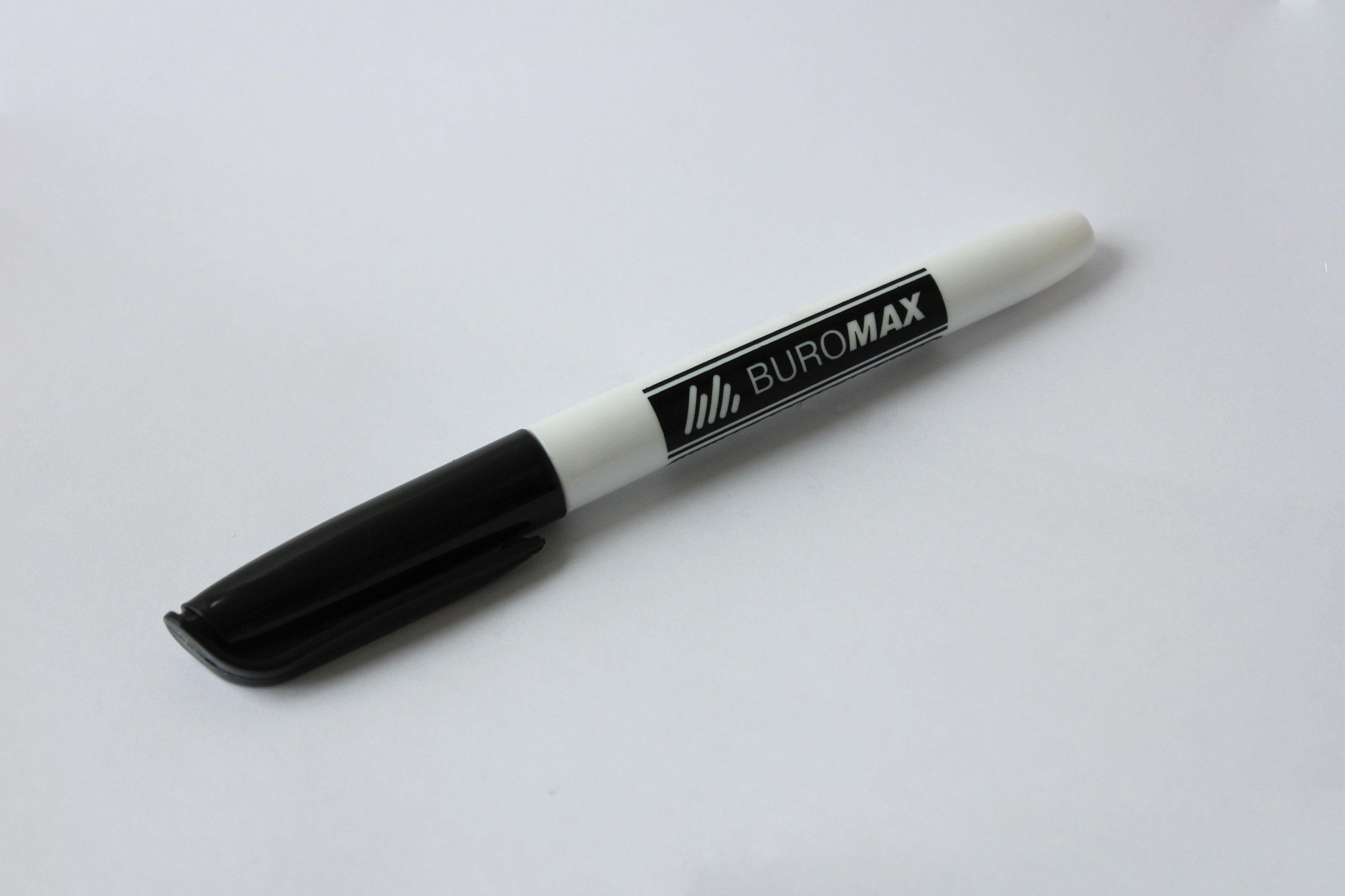 Маркер сухого стирания Buromax 8802-01 2-4 мм для доски и планера Черный (MG005)