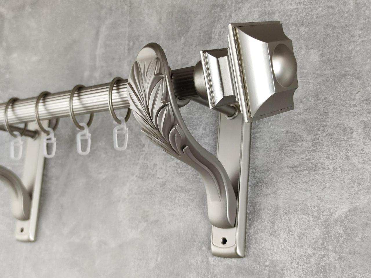 Карниз MStyle металлический для штор однорядный Борджеза 25 мм рифленый 200 см Сатин (5011366)