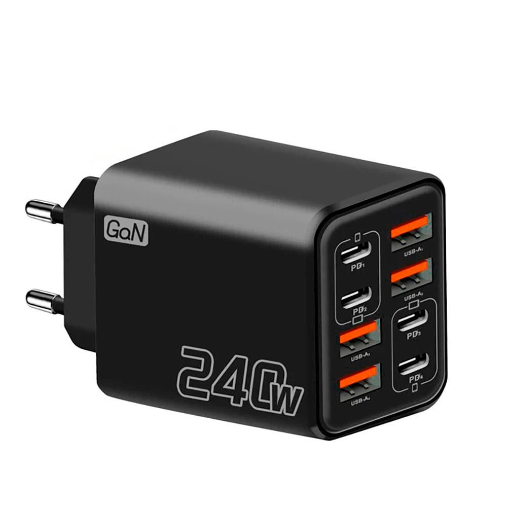 Блок живлення для телефону Maerknon 240W 4 USB/4 Type-C (38344285)