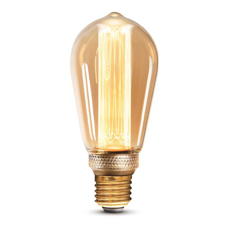 Лампа Эдисона Virtual Filament LED ST64 RN E27 4W 1800К разборная (52157) - фото 2