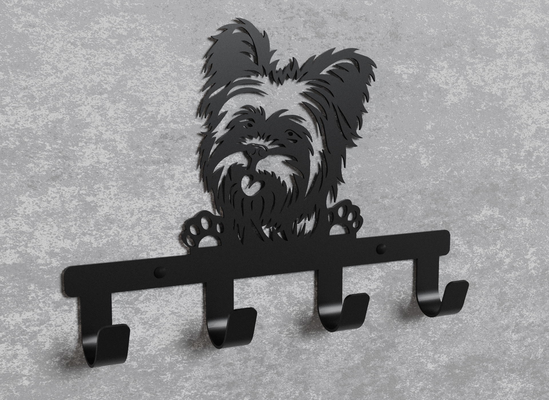 Вішалка настінна Loft-Craft Йорчик з металу Чорний (AM-005-bk) - фото 2 Вішалка настінна Loft-Craft Йорчик з металу Чорний (AM-005-bk) - фото 2