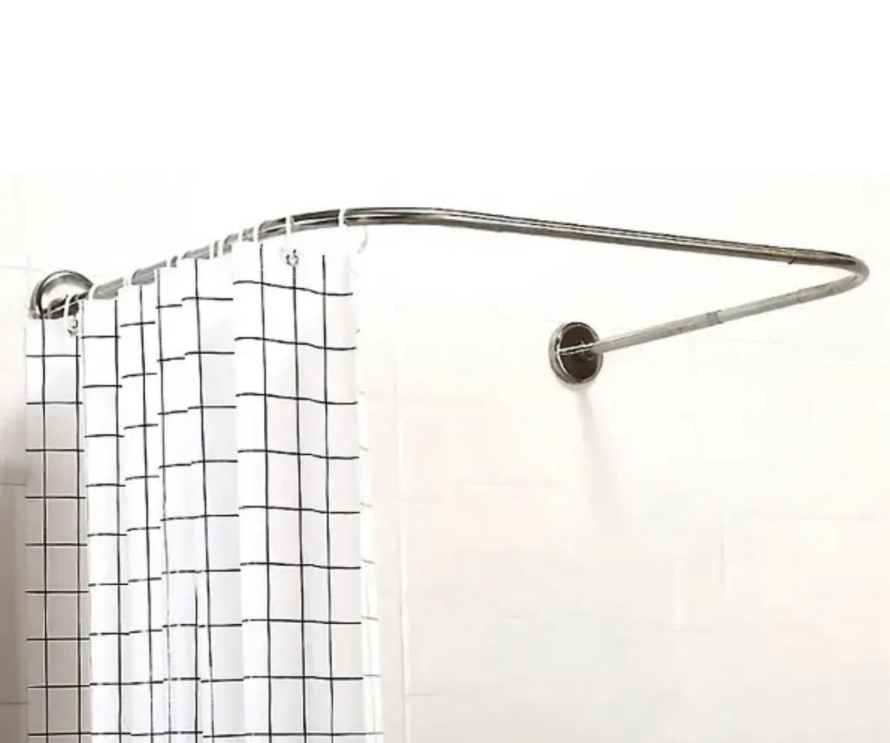 Карниз для ванной Artlend 70х170х70 см П-образная Хром (karn70х170). - фото 6