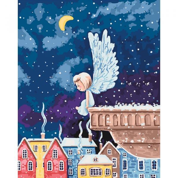 Набор для росписи по номерам Идейка Дети Ангелочек 2 40х50 см (КНО2332-mt)