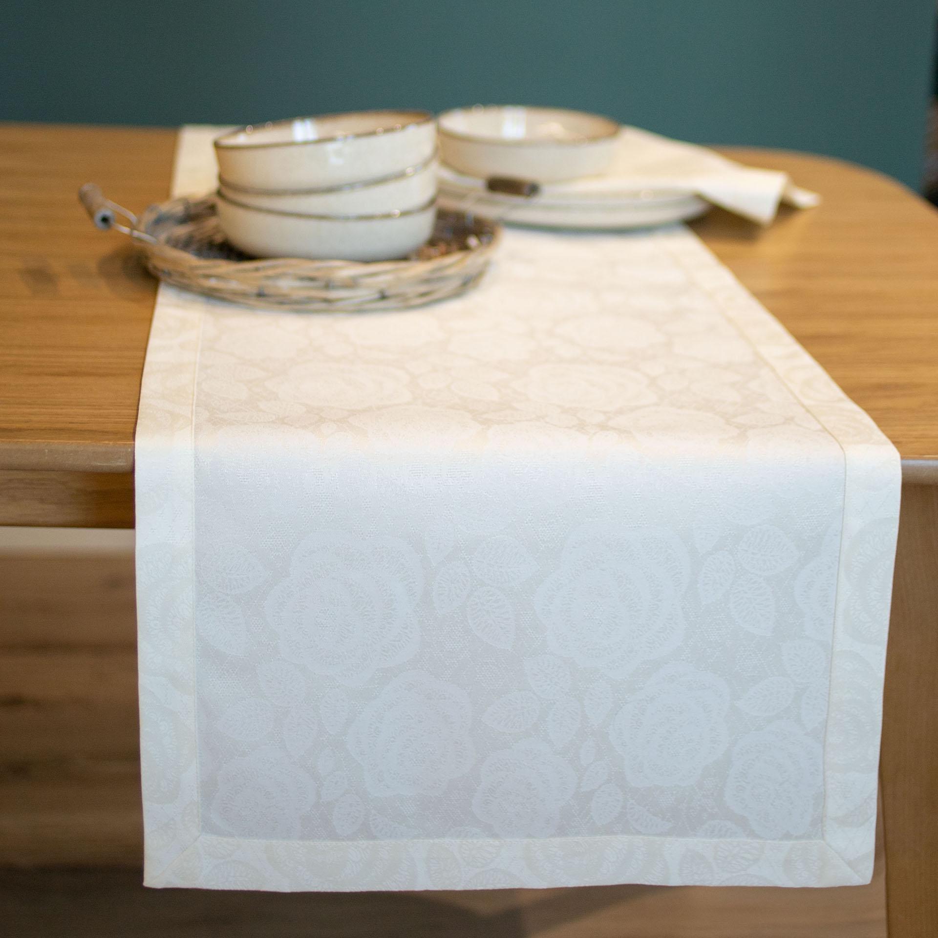 Доріжка жакардова Едельвіка Камелія 2,40x0,40 м Молочний кремовий (420-23/00) - фото 3 Доріжка жакардова Едельвіка Камелія 2,40x0,40 м Молочний кремовий (420-23/00) - фото 3