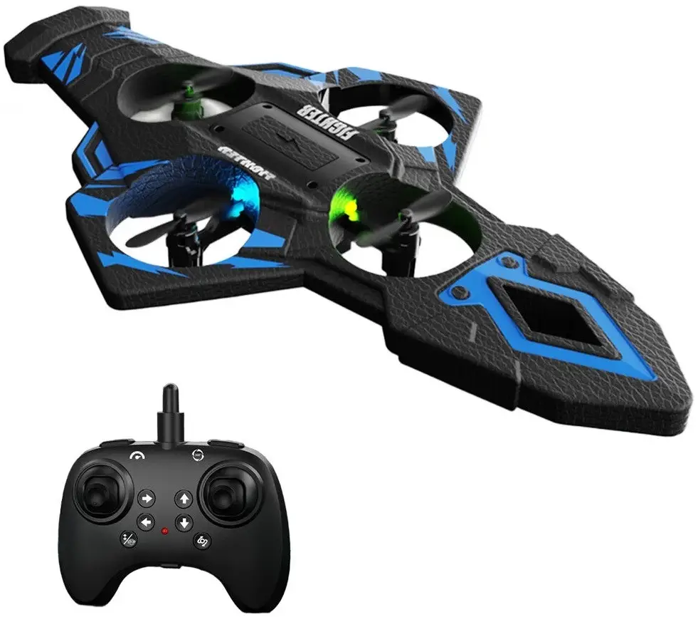 Радиоуправляемый самолет RIAS Drone L29 с подсветкой и трюками Black/Blue (3_07841) Радиоуправляемый самолет RIAS Drone L29 с подсветкой и трюками Black/Blue (3_07841)