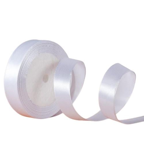 Стрічка для упаковки атласна 2 см 23 м Білий (17001) - фото 1 Стрічка для упаковки атласна 2 см 23 м Білий (17001) - фото 1