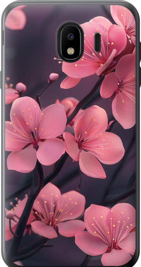 Чехол на Samsung Galaxy J4 2018 Пурпурная сакура (6075u-1487-42517) Чехол на Samsung Galaxy J4 2018 Пурпурная сакура (6075u-1487-42517)