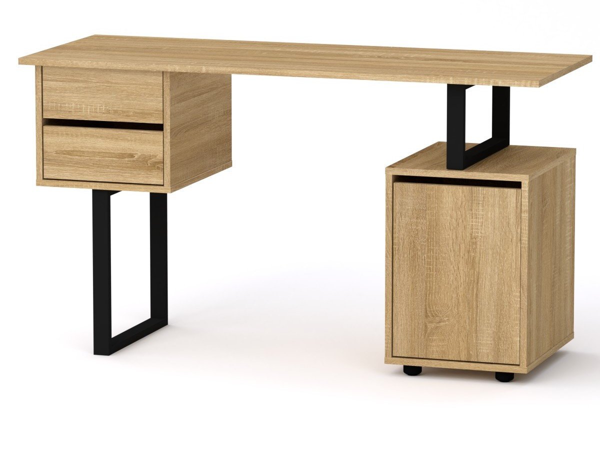 Стіл письмовий Компаніт Лофт 4 130х50х72,8 см Дуб сонома (61851c2ebf788663f50d8687)
