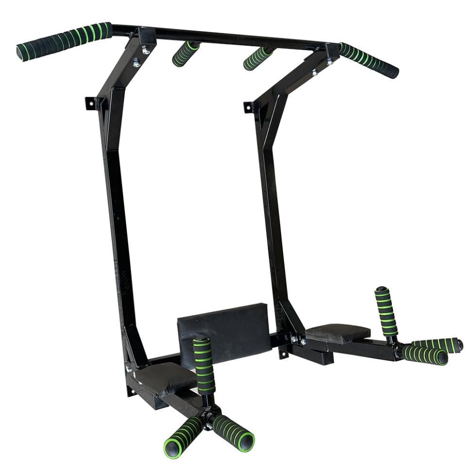 Тренажер-турник Newt Iron Pro 4в1 с подъемными брусьями Черный (TI-475-B-3)