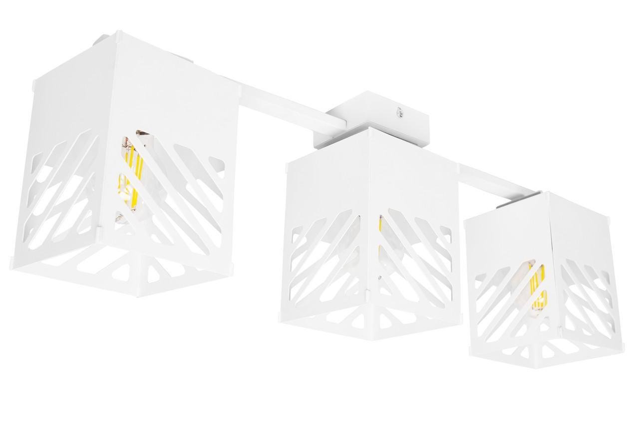 Люстра MSK ELECTRIC Urban на три плафона под лампы Е27 Белый (NL 2410-3 WH)