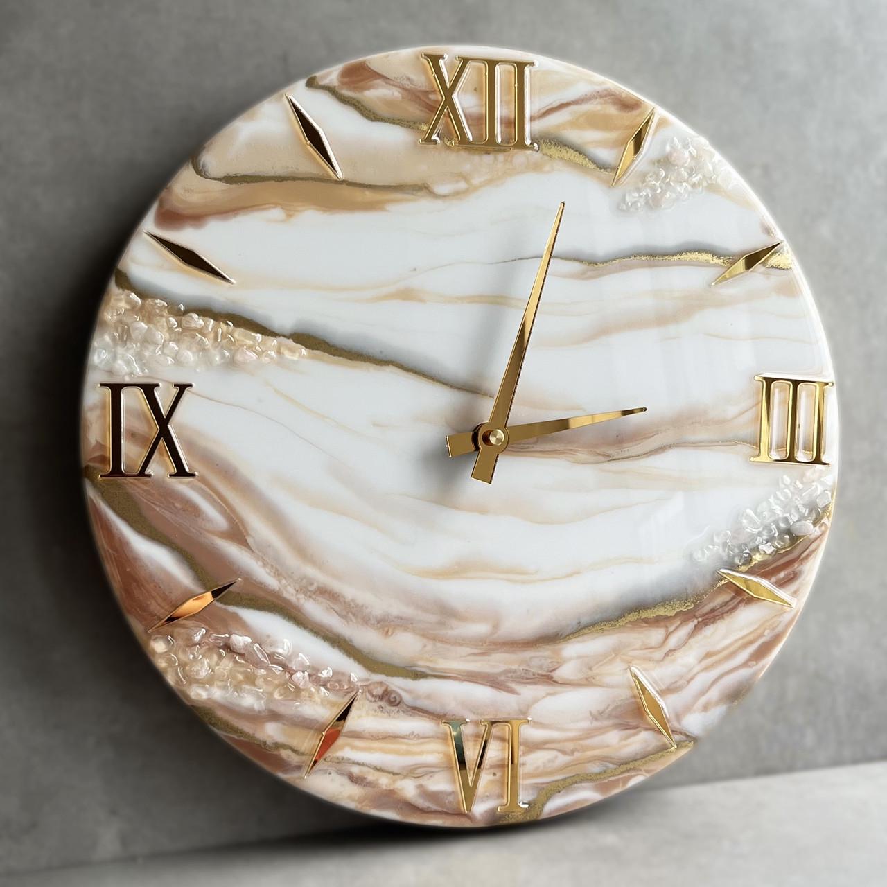 Часы настенные круглые из эпоксидной смолы EPOXY M114 90x90 см